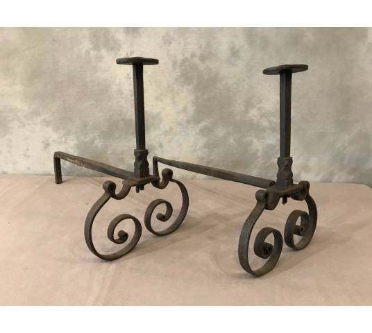 Pair of wrought iron tracks from the 18th century