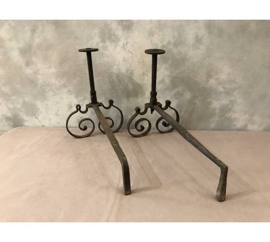 Pair of wrought iron tracks from the 18th century