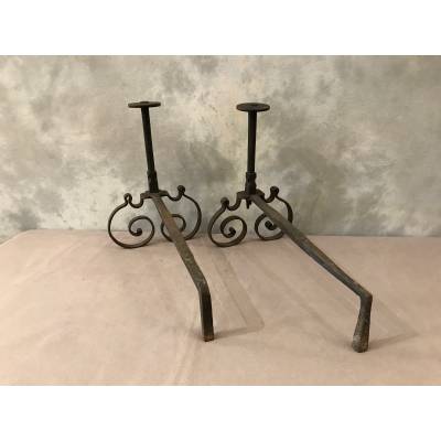 Pair of wrought iron tracks from the 18th century