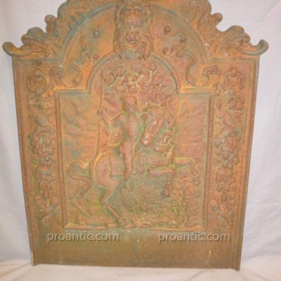 Medium cast iron chimney plate 20 th