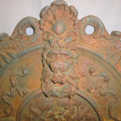 Medium cast iron chimney plate 20 th