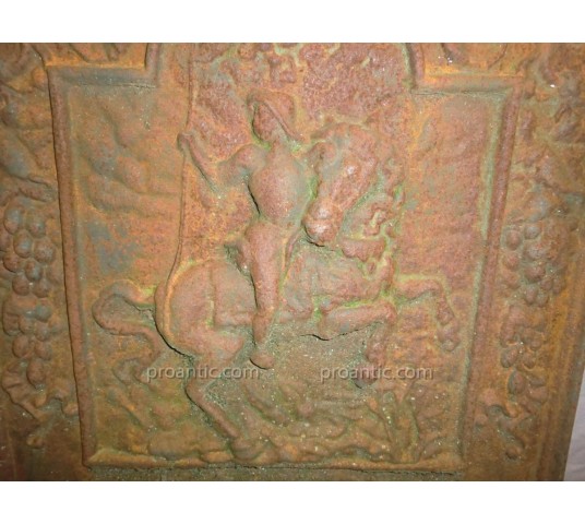 Medium cast iron chimney plate 20 th