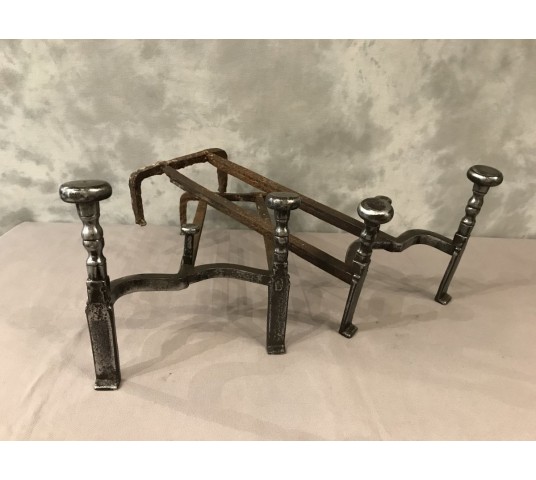 Pair of time-wrought iron tracks 18th-century