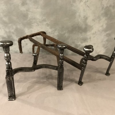 Pair of time-wrought iron tracks 18th-century