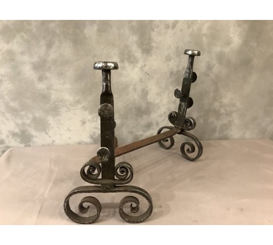 Pair of time-wrought iron tracks 18th century