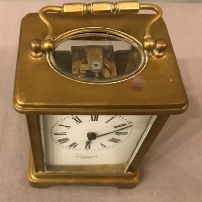 Pendulette de voyage d'officier  en laiton d'époque 19 ème