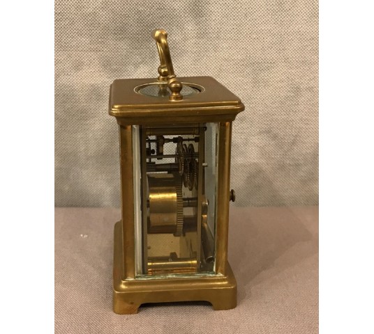 Pendulette de voyage d'officier  en laiton d'époque 19 ème