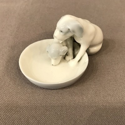 Petit vide-poches en porcelaine de Copenhague d'époque 19 ème