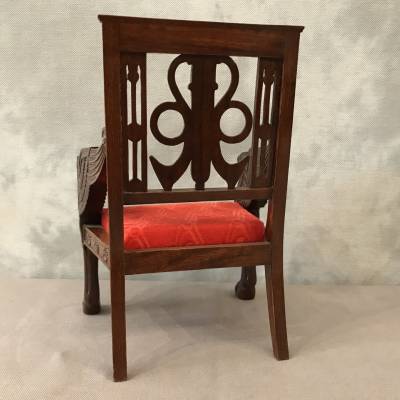 Small miniature style mahogany seat