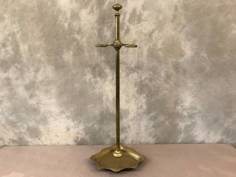 Servant of antique fireplace in vintage brass - 19th.