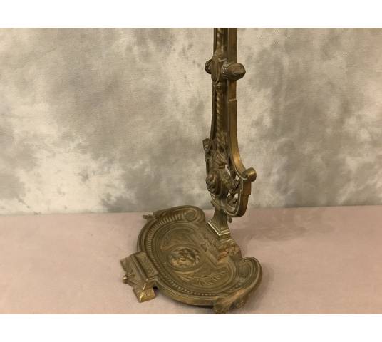 Servant of ancient bronze fireplace 19 th of Louis XVI style