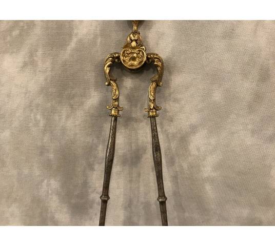 Beautiful iron pince and bronze epoch 19 th