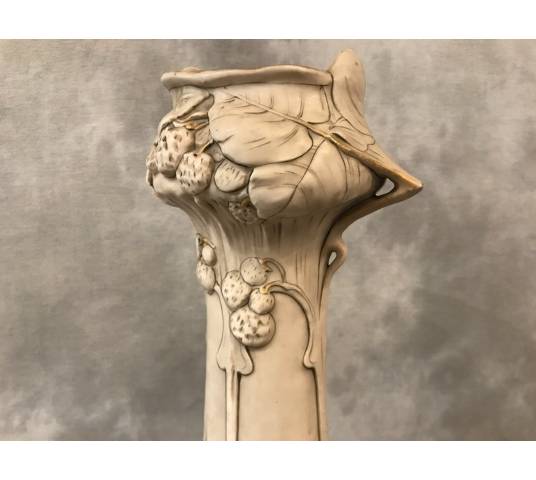 Vase Royal DUX Bohémia en porcelaine d'époque Art Nouveau