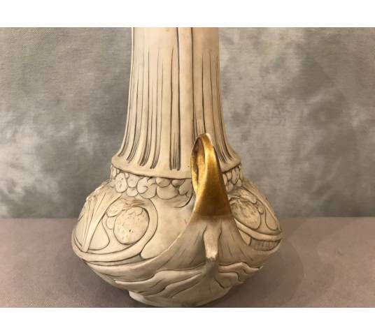 Vase Royal DUX Bohémia en porcelaine d'époque Art Nouveau