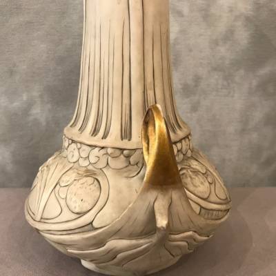 Vase Royal DUX Bohémia en porcelaine d'époque Art Nouveau