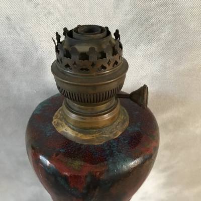 Rare ceramic oil lamp Art Nouveau Dalpayrat