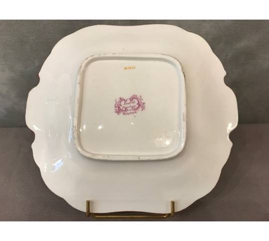 Beau plat à gâteaux  en porcelaine de Minton d'époque 19 ème