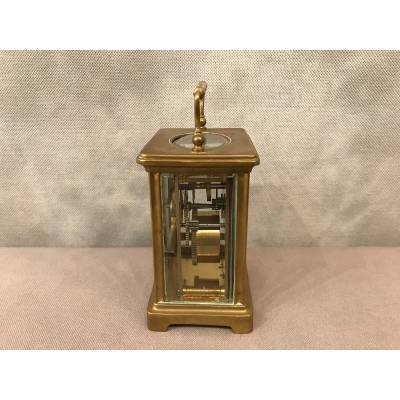 Pendulette de voyage d'officier  en laiton d'époque 19 ème