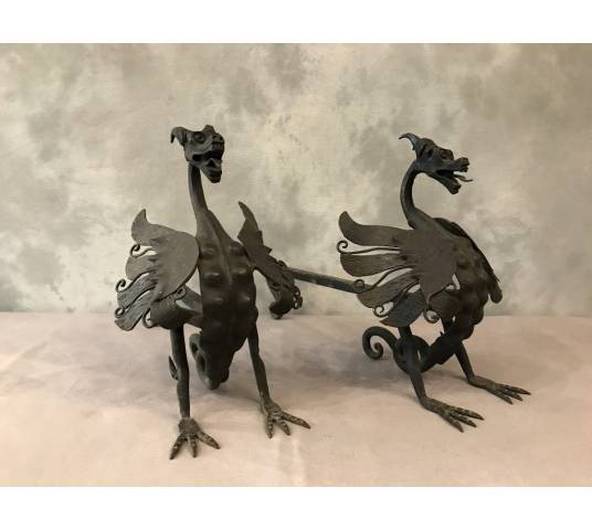 Pair of iron tracks circa 1950 model to dragons