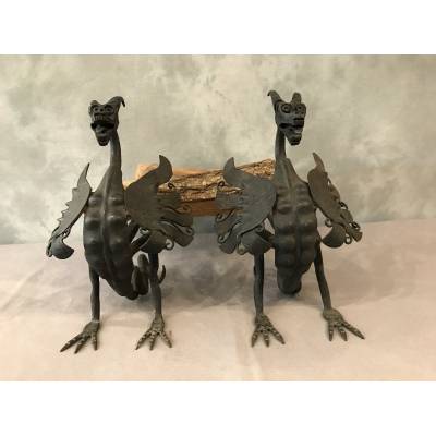 Pair of iron tracks circa 1950 model to dragons