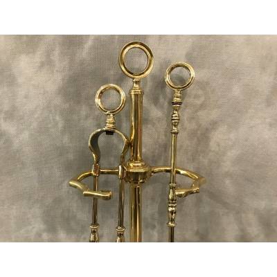 Stack Servant in Polished and Polished Brass Charles X