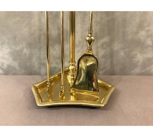 Stack Servant in Polished and Polished Brass Charles X