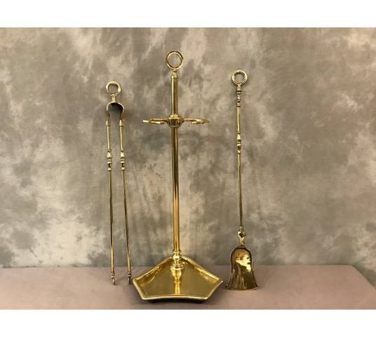 Stack Servant in Polished and Polished Brass Charles X