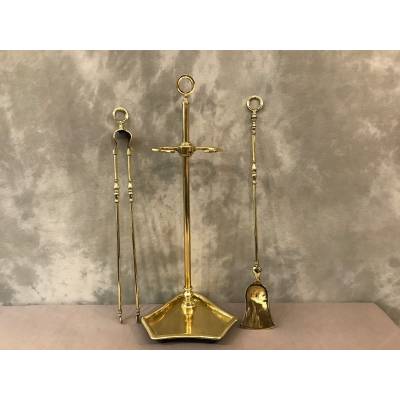 Stack Servant in Polished and Polished Brass Charles X